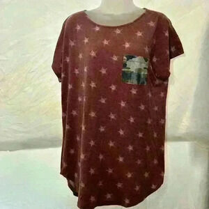 Paisley Grace Boutique Stars and Camouflage Tunic Size Medium